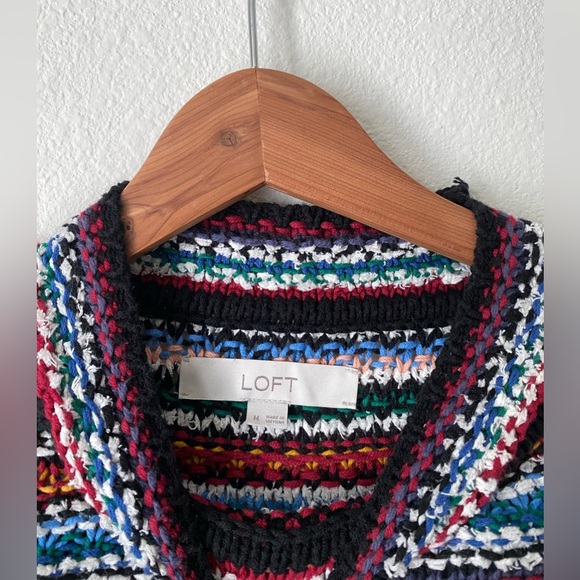 LOFT Multicolor Knit Pullover sweater - Picture 3 of 6